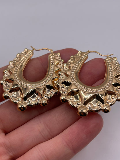 9ct gold creole earrings