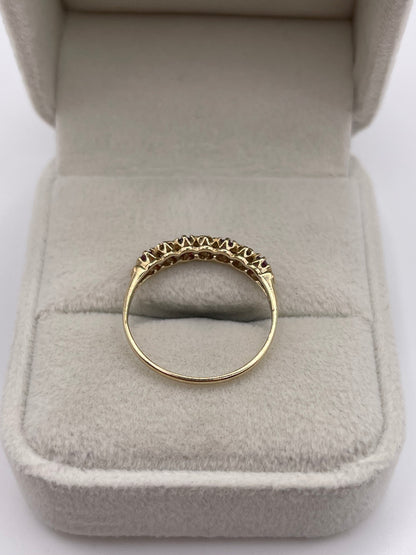 9ct gold ruby and diamond ring