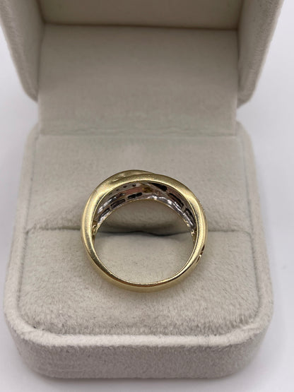 9ct gold diamond cluster ring