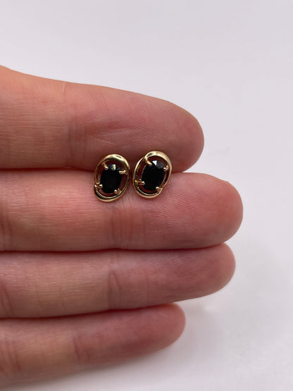 9ct gold sapphire earrings
