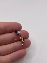 Load image into Gallery viewer, 9ct gold garnet and diamond earrings
