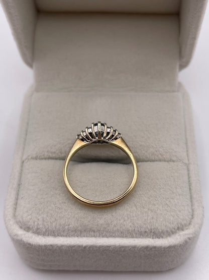 9ct gold topaz and diamond ring