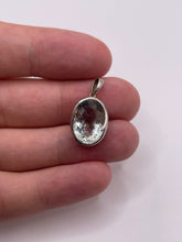 Load image into Gallery viewer, 9ct white gold green amethyst pendant
