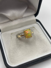 Load image into Gallery viewer, 9ct gold opal and zircon ring

