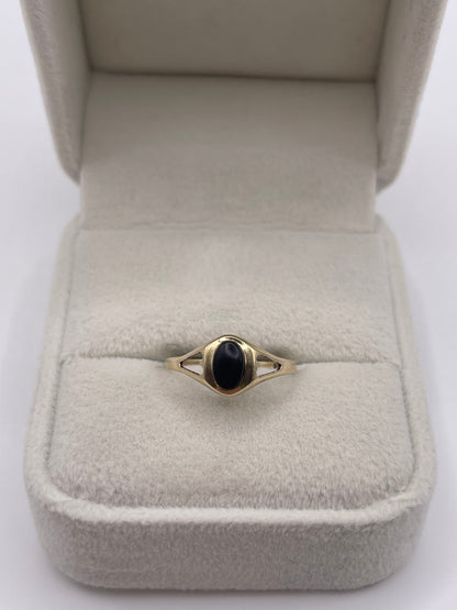 9ct gold onyx signet ring