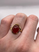 Load image into Gallery viewer, 9ct gold carnelian ring
