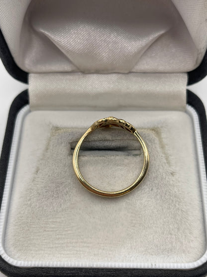 Clogau 9ct gold leaf ring