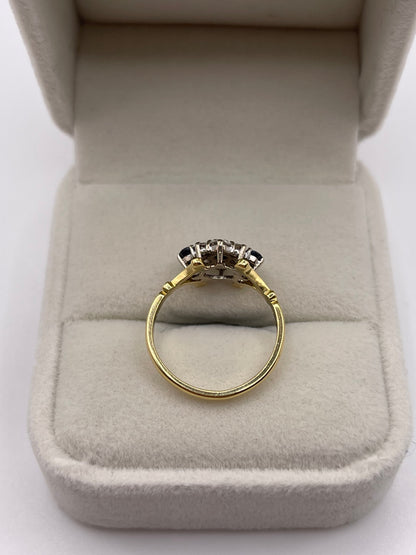 18ct gold sapphire and diamond ring