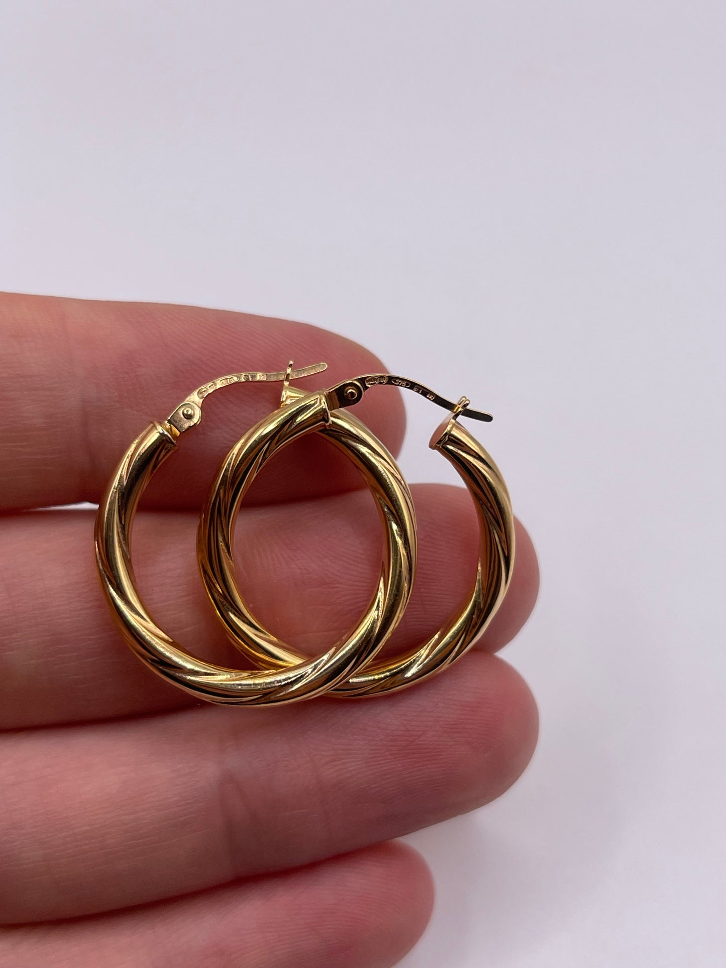 9ct gold creole earrings