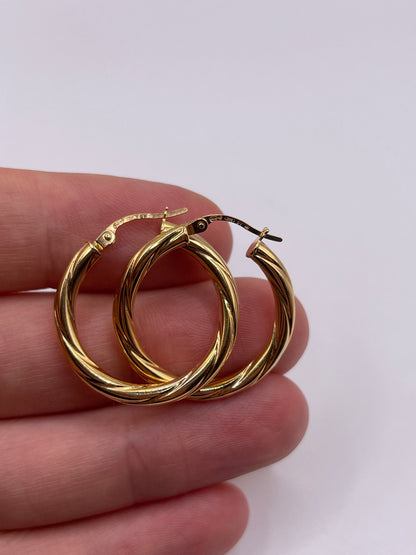 9ct gold creole earrings