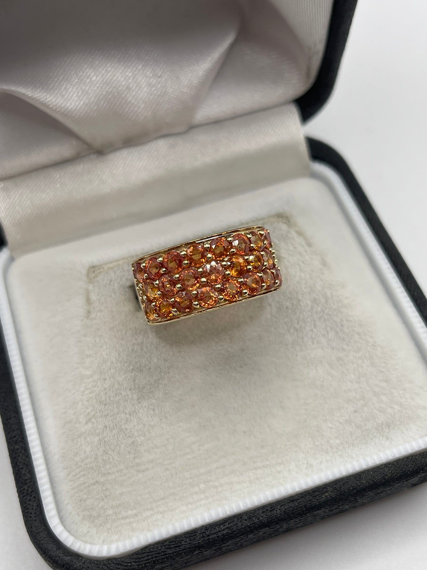 9ct gold fancy sapphire cluster ring