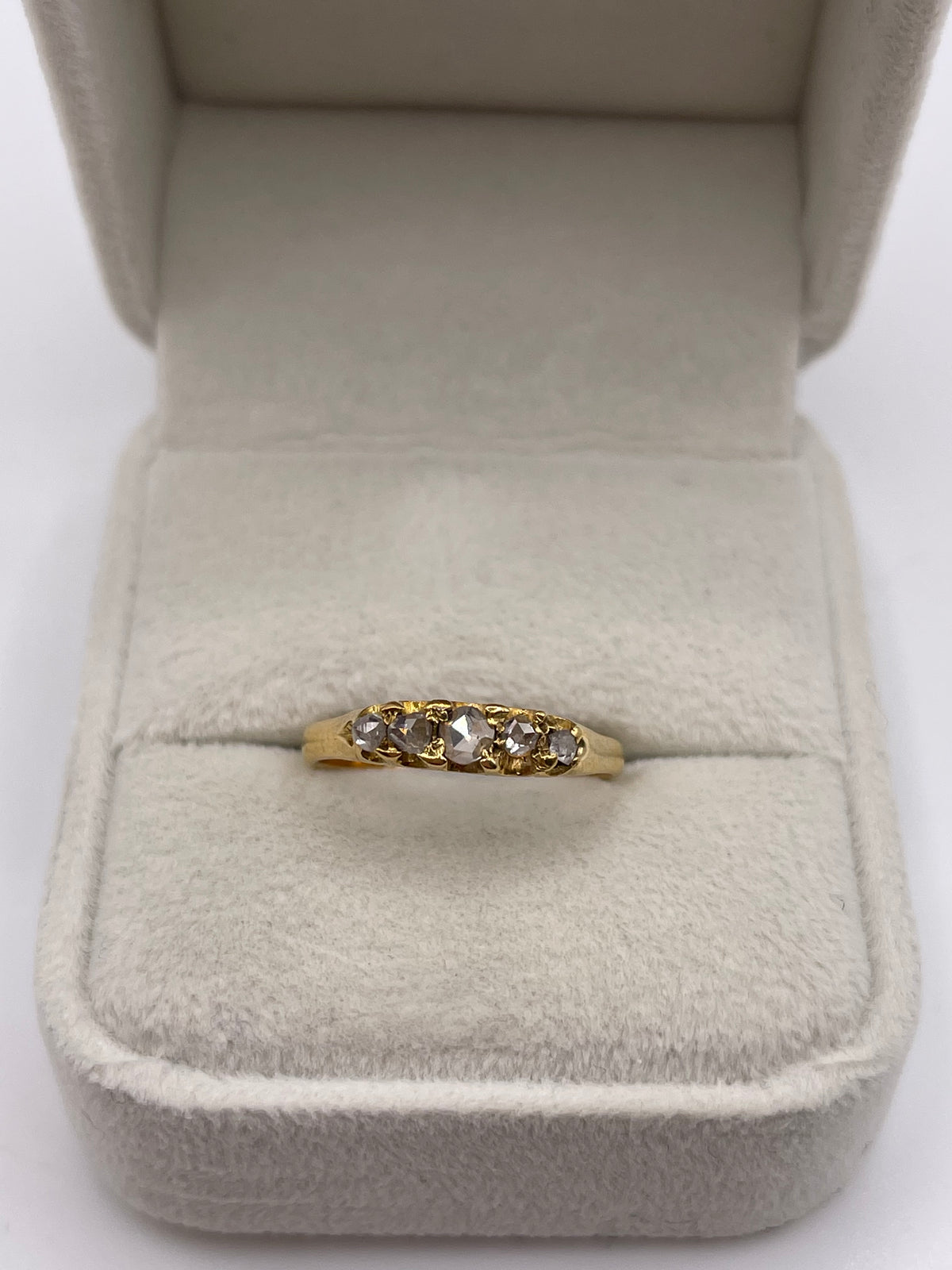 18ct gold rose cut diamond ring