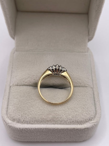 9ct gold diamond cluster ring