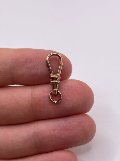 9ct rose gold dog clip 1