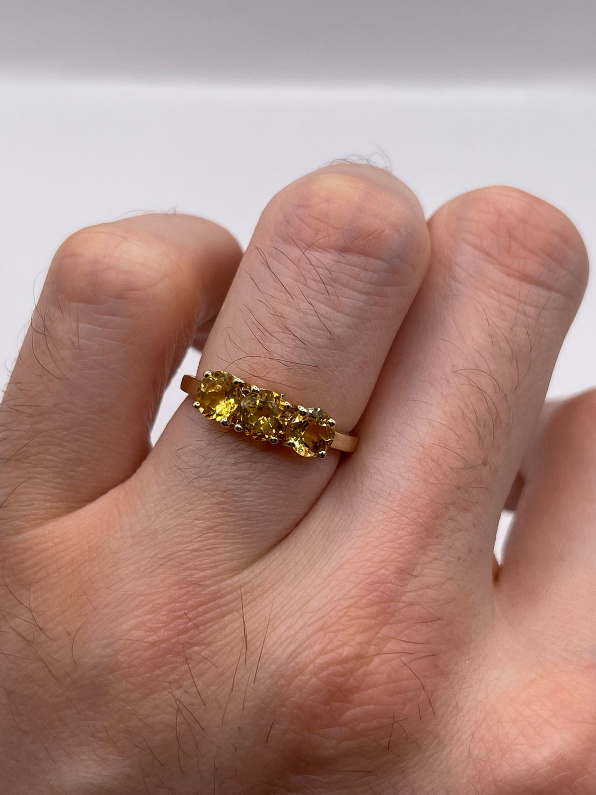 9ct gold citrine ring
