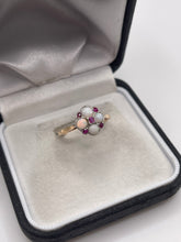 Load image into Gallery viewer, 15ct gold opal and ruby ring
