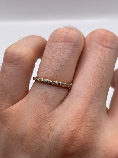 9ct rose gold diamond ring