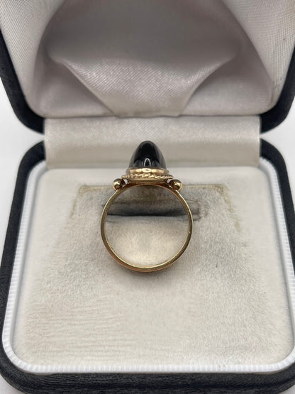 9ct gold tigers eye ring
