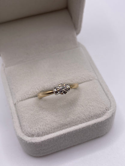 9ct gold diamond ring