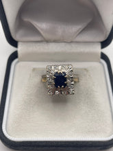 Load image into Gallery viewer, 18ct gold sapphire and diamond ring
