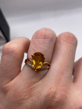 Load image into Gallery viewer, 9ct gold citrine and diamond ring
