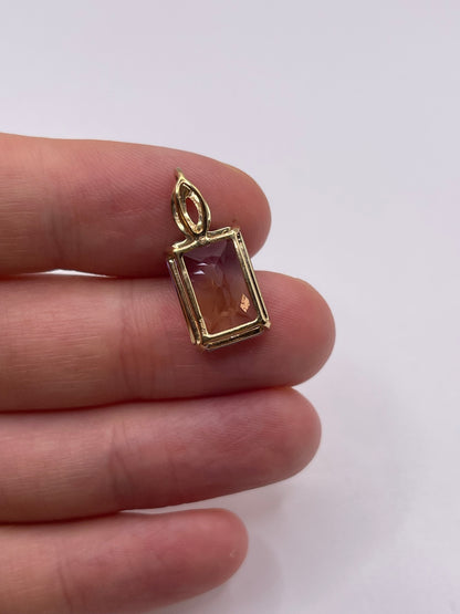 9ct gold ametrine and diamond pendant