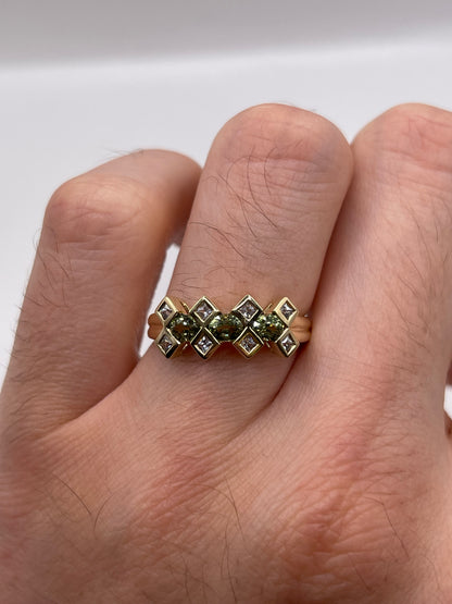 9ct gold sapphire cluster ring