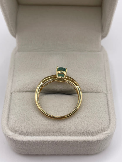 9ct gold emerald ring