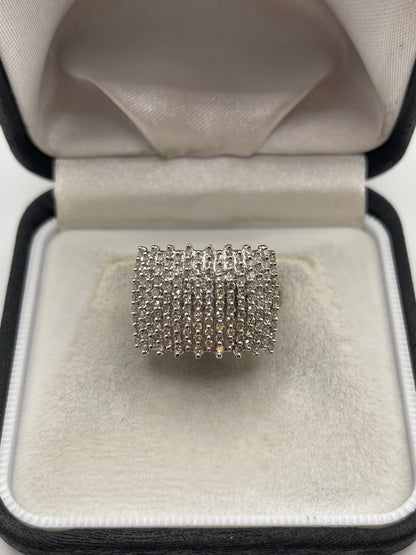 9ct gold diamond cluster ring
