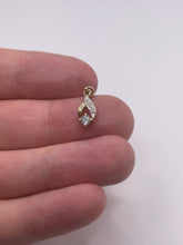 Load image into Gallery viewer, 9ct gold blue topaz and diamond pendant
