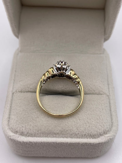 9ct gold ruby and diamond ring