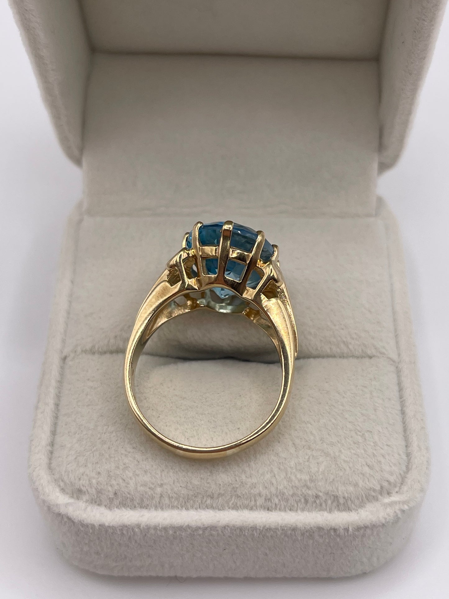 9ct gold blue topaz ring