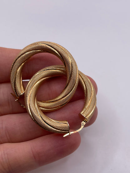 9ct gold creole earrings