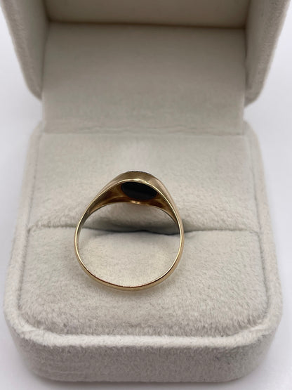 9ct gold onyx signet ring