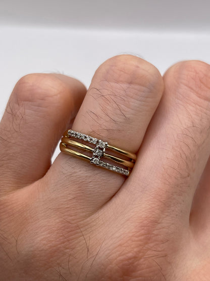 9ct gold diamond ring
