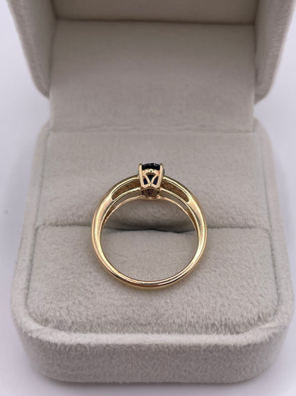 9ct gold sapphire and diamond ring