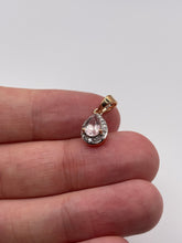 Load image into Gallery viewer, 9ct rose gold morganite and diamond pendant
