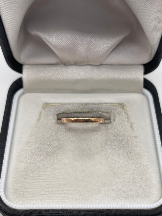 9ct rose gold band