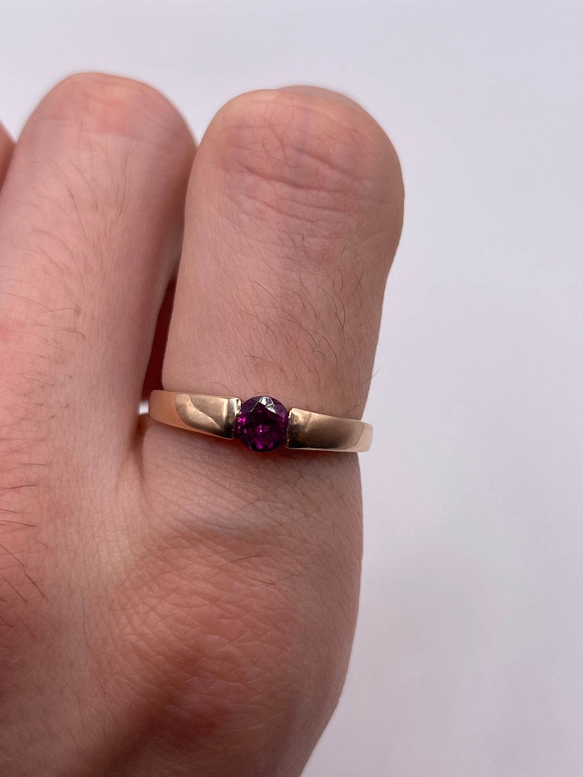 9ct rose gold tourmaline ring