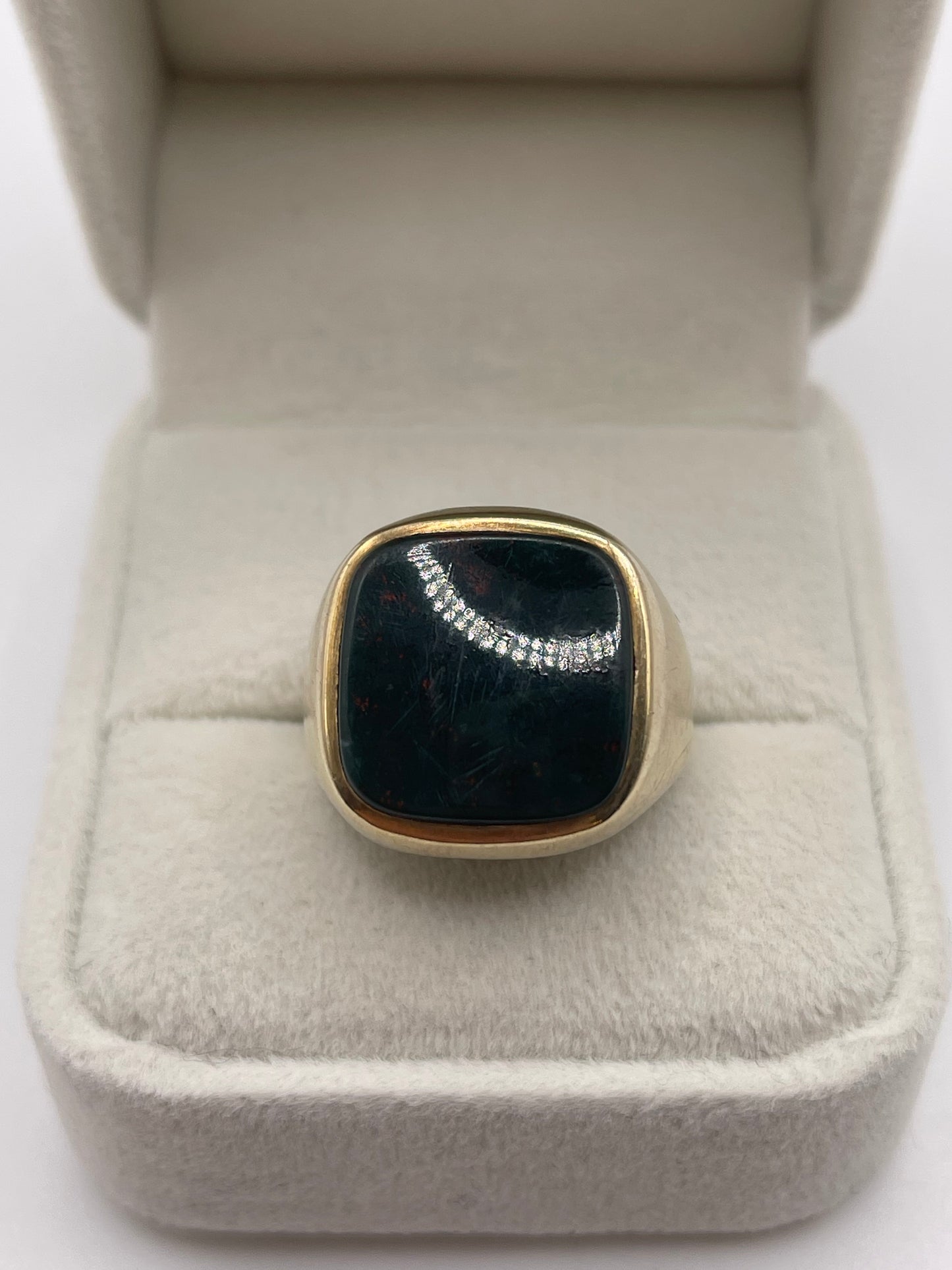 9ct gold bloodstone signet ring