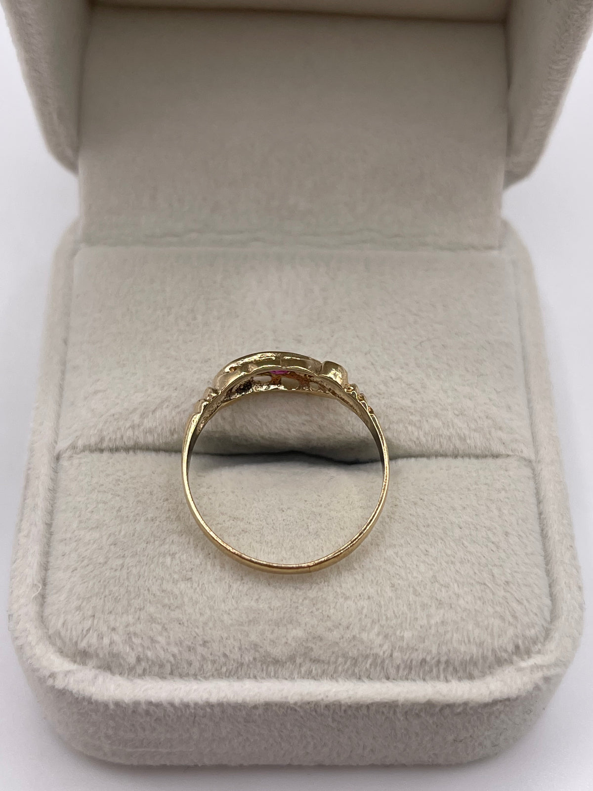9ct gold ruby and diamond ring