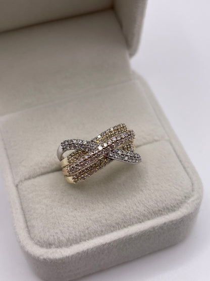9ct gold diamond cluster ring