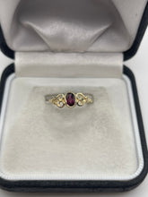 Load image into Gallery viewer, 9ct gold garnet ring
