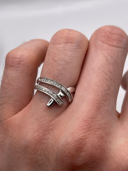 9ct white gold diamond ring