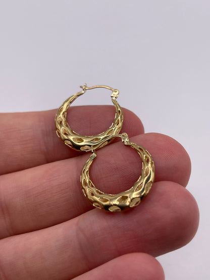 9ct gold creole earrings