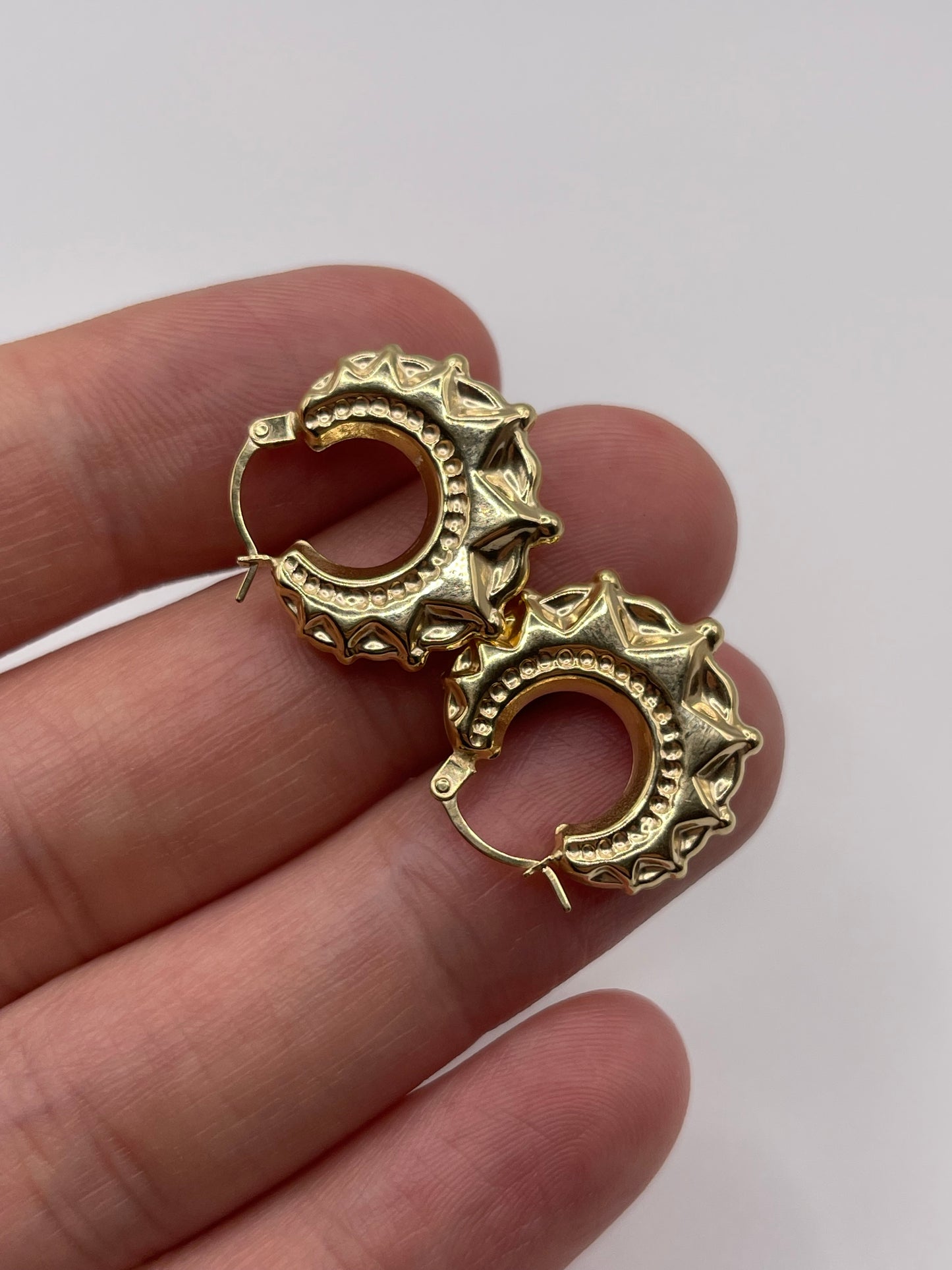 9ct gold creole earrings