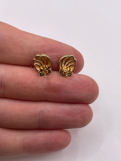 14ct gold diamond earrings
