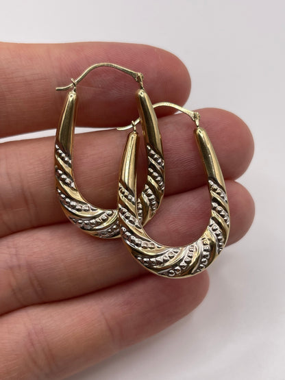 9ct gold creole earrings
