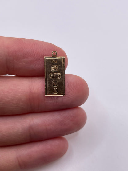 9ct gold ingot pendant