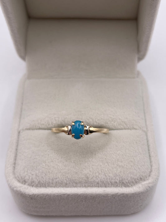 9ct gold turquoise ring
